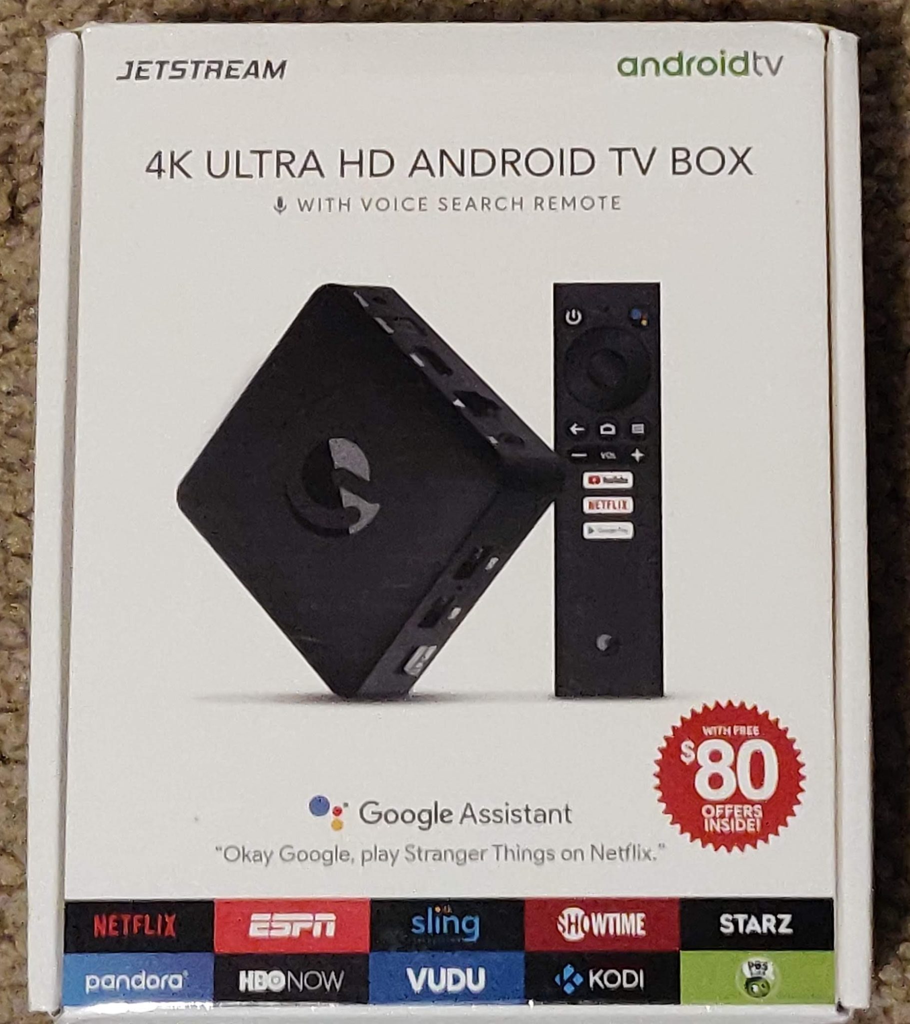 Ematic Jetstream 4K Ultra HD Android TV Box with Voice Search Remote  (AGT418) 