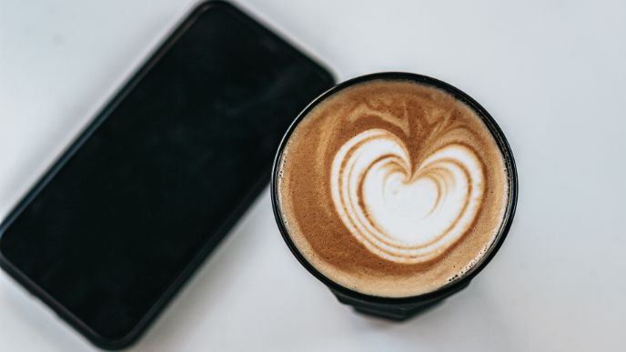 Coffee and smart phone