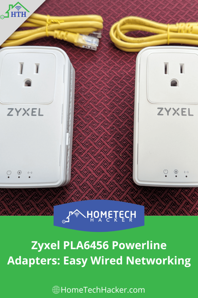 Zyxel PLA6456 Powerline Adapters with ethernet cords pinterest pin