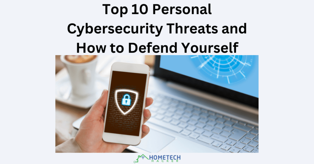 top 10 personal cybersecurity feature image with title and phone and laptop with shield lock symbol