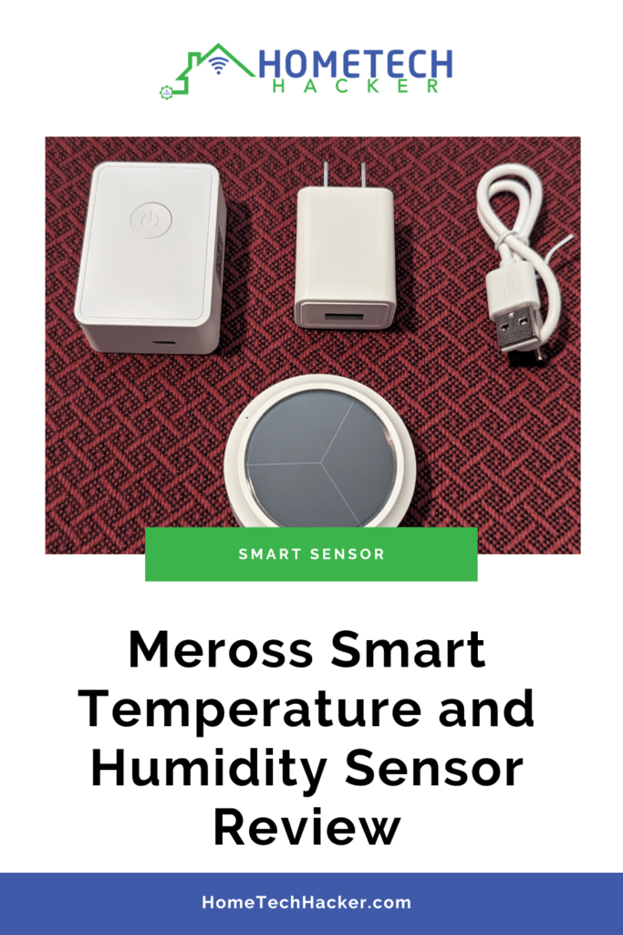 Meross MS100 Smart temperature and humidity kit picture with all the pieces in the kit