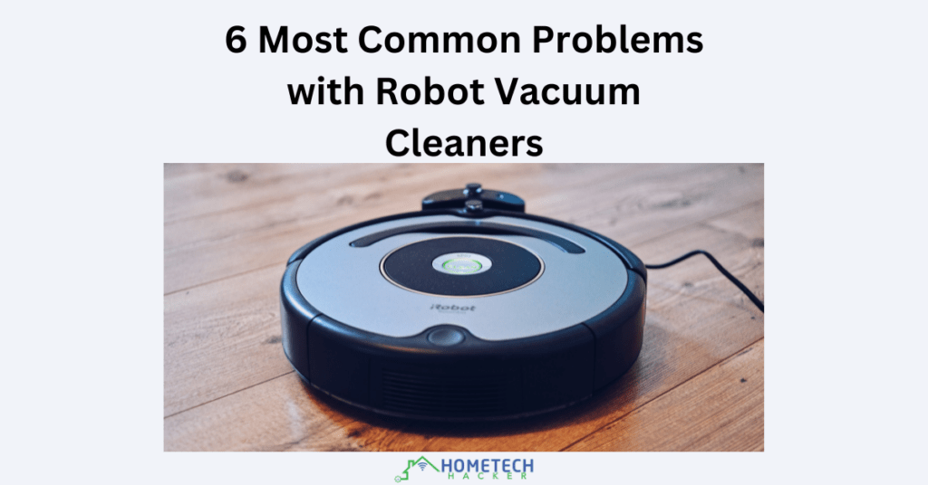 Robot vacuum on wood with title of article.