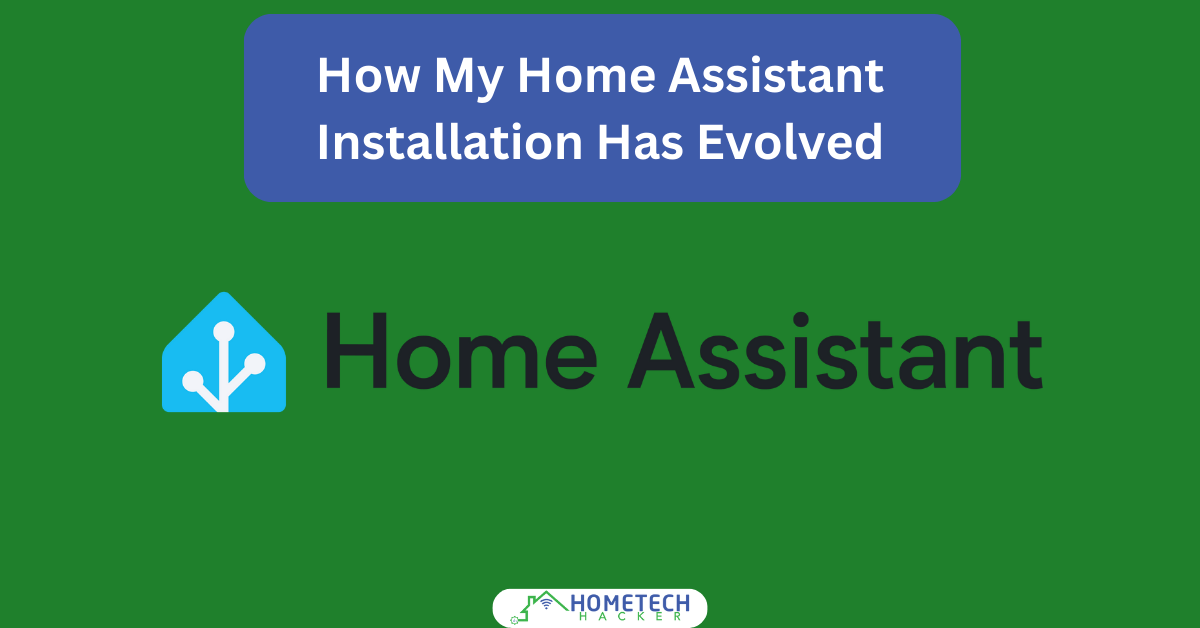 Home Assistant setup evolution with HA logo