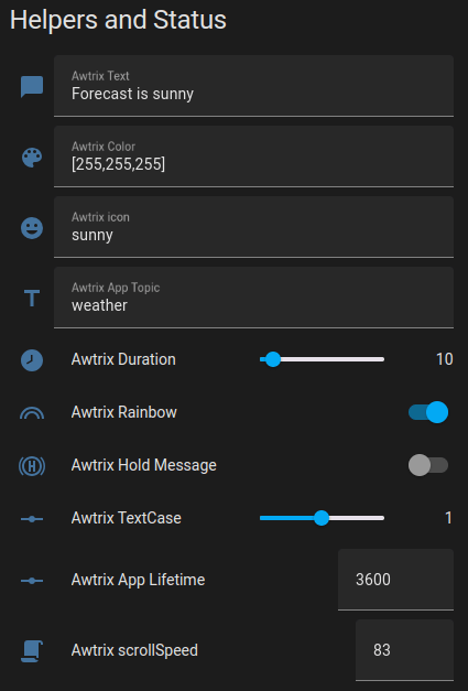 Helper variables in Home Assistant UI