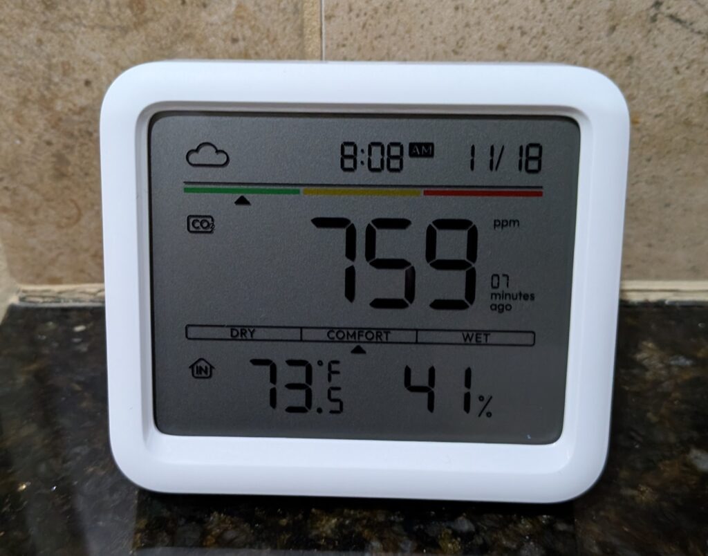 SwitchBot Meter Pro CO2 Monitor in action