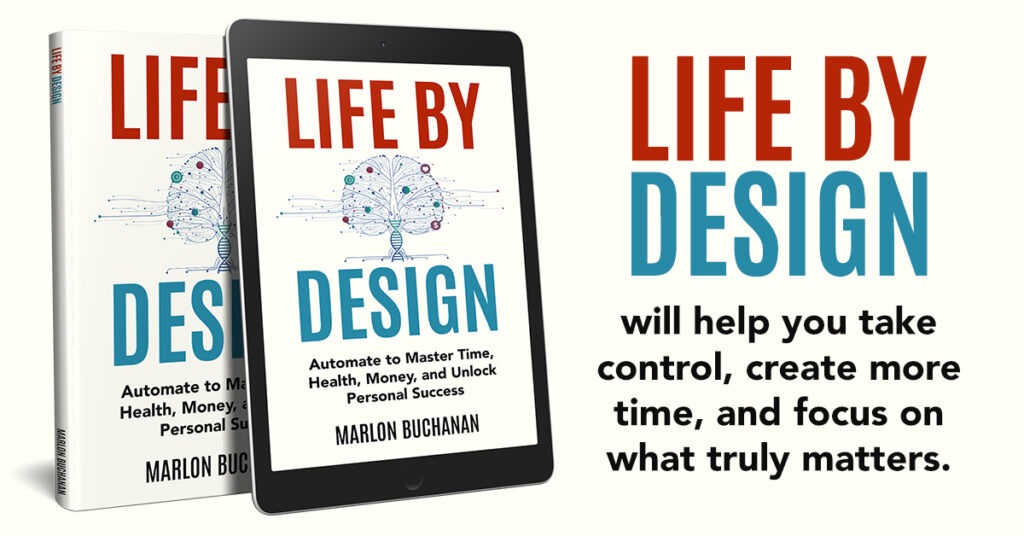 Life by Design book in paperback and ebook format with message about focusing on what truly matters
