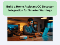 Guy programming next to CO Detector